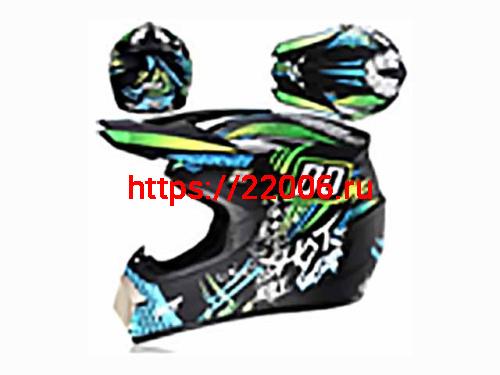 Мотошлем VIRTUE MD-905 Кросс черный матовый с голубо-салатовым граффити (S) Мотошлем VIRTUE MD-905 Кросс черный матовый с голубо-салатовым граффити (S)