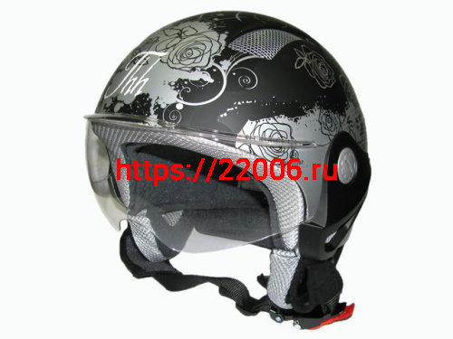Мотошлем THH T-9 №3 matte black/silver (M) Мотошлем THH T-9 №3 matte black/silver (M)