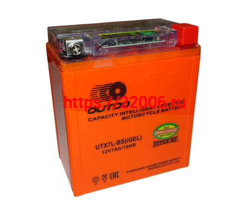 Аккумулятор 12В 7 А/ч UTX7L-BS iGEL, OUTDO (114х71х131) обратная пол. Аккумулятор 12В 7 А/ч UTX7L-BS iGEL, OUTDO (114х71х131) обратная пол.