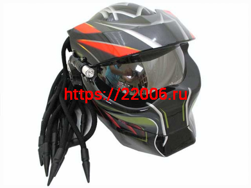 Мотошлем хищник красный (L)