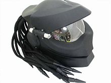 Мотошлем хищник черный матовый (XL)