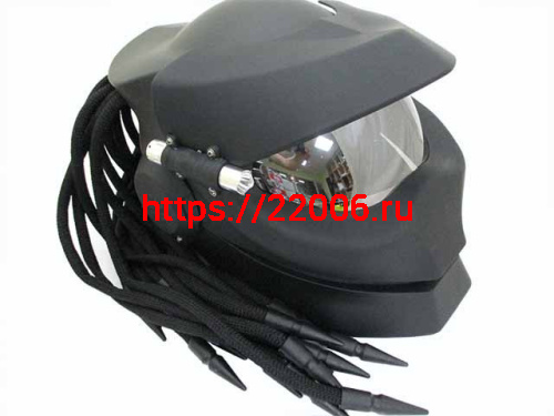 Мотошлем хищник черный матовый (XL)