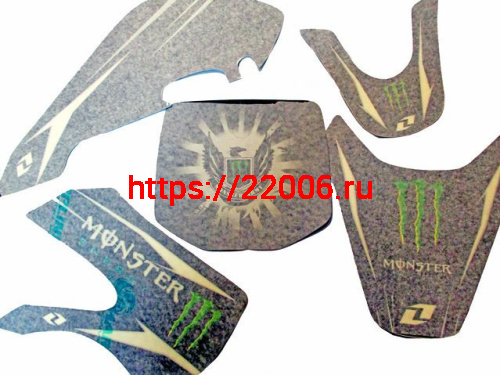 Комплект наклеек на кроссовый мотоцикл KIX Monster 2