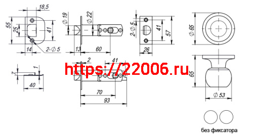 Ручка Fuaro (Фуаро) защелка DK672/BL AB-PS (672/BL AB-P) ( без фик.) бронза фото 2 Ручка Fuaro (Фуаро) защелка DK672/BL AB-PS (672/BL AB-P) ( без фик.) бронза фото 2