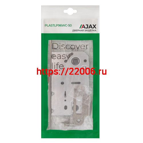Защелка Ajax (Аякс) врезная PLASTLP96WC-50 CP хром фото 2 Защелка Ajax (Аякс) врезная PLASTLP96WC-50 CP хром фото 2
