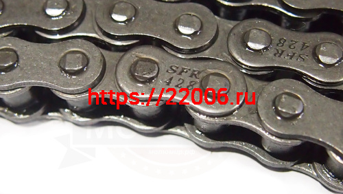 Цепь (428) SFR -122 зв. приводная  Баджадж Боксер 150  JV141004 (НАБОР) (аналог) фото 3